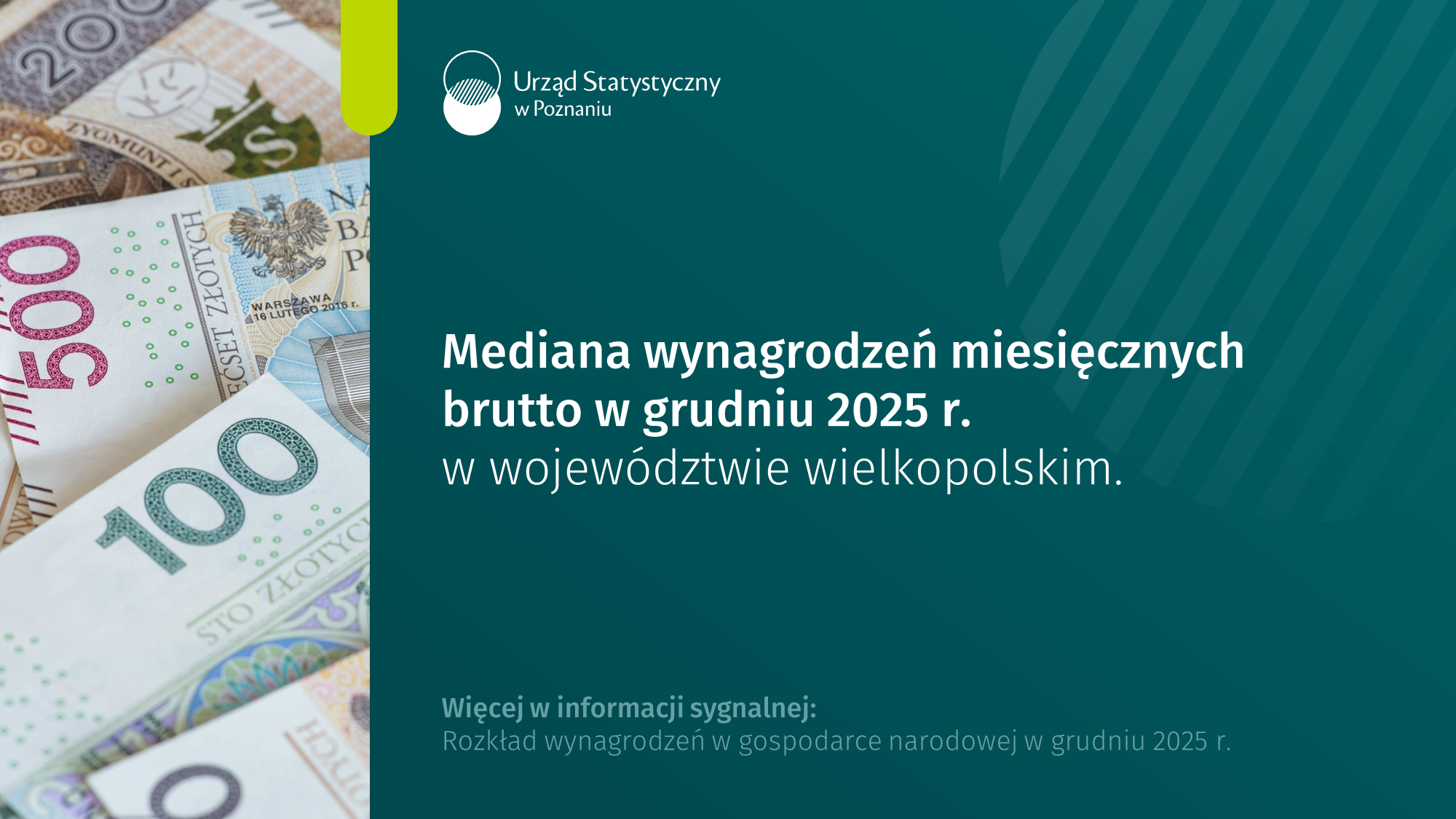Slider Slider Mediana wynagrodzeń miesięcznych brutto w województwie wielkopolskim w grudniu 2025 r.