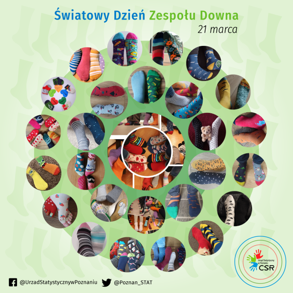 Powiększ obraz: Plakat - kolaż stóp z kolorowym skarpetkami