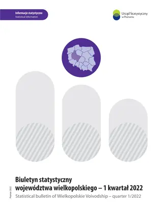 Powiększ obraz: Cover of Statistical bulletin of Wielkopolskie Voivodship - quarter 1/2022