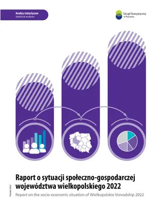 Powiększ obraz: Cover of Report on the socio-economic situation of Wielkopolskie Voivodship 2022