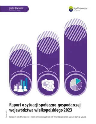 Powiększ obraz: Cover of Report on the socio-economic situation of Wielkopolskie Voivodship 2023
