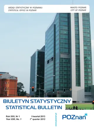 Powiększ obraz: Cover of Statistical Bulletin of Poznan – quarter 1/2013