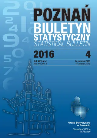Powiększ obraz: Cover of Statistical Bulletin of Poznan – quarter 4/2016
