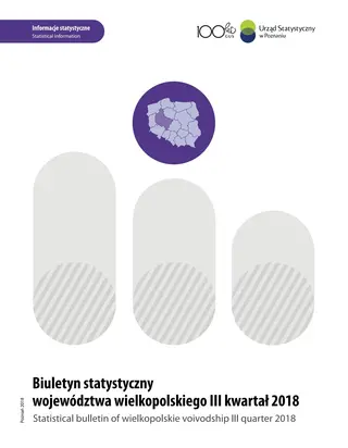 Powiększ obraz: Cover of Statistical bulletin of wielkopolskie voivodship - III quarter 2018