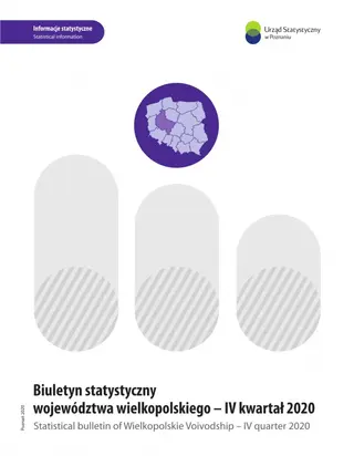 Powiększ obraz: Cover of Statistical bulletin of Wielkopolskie Voivodship - IV quarter 2020